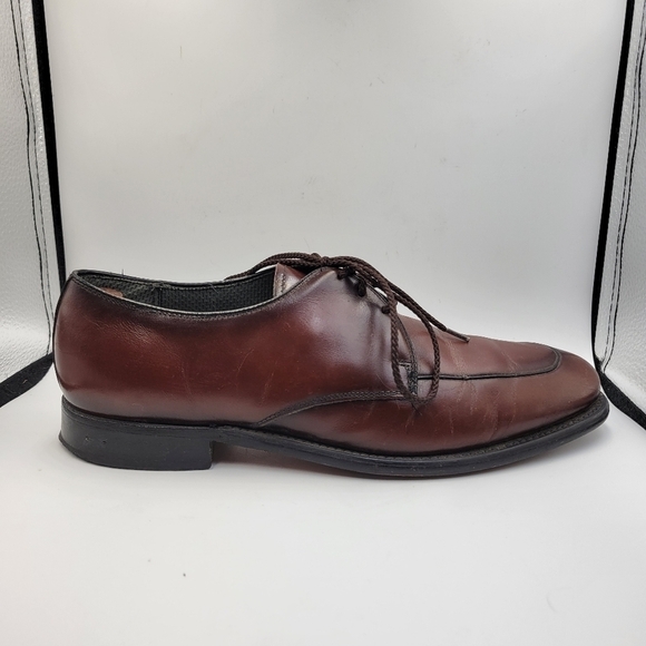 Weyenberg Mens Derby Oxfords Rich Brown Leather Sz 9 - Picture 5 of 10